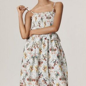 Anthropologie Multicolor Floral Midi Dress